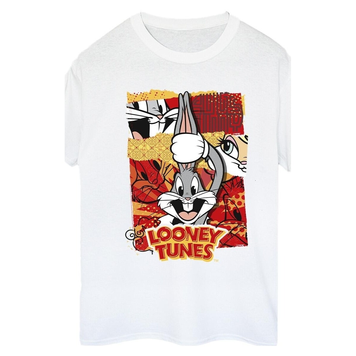 Vêtements Femme T-shirts manches longues Dessins Animés Bugs Rabbit Comic New Year Blanc