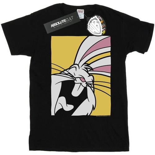Vêtements Homme T-shirts manches longues Dessins Animés Bugs Bunny Laughing Noir