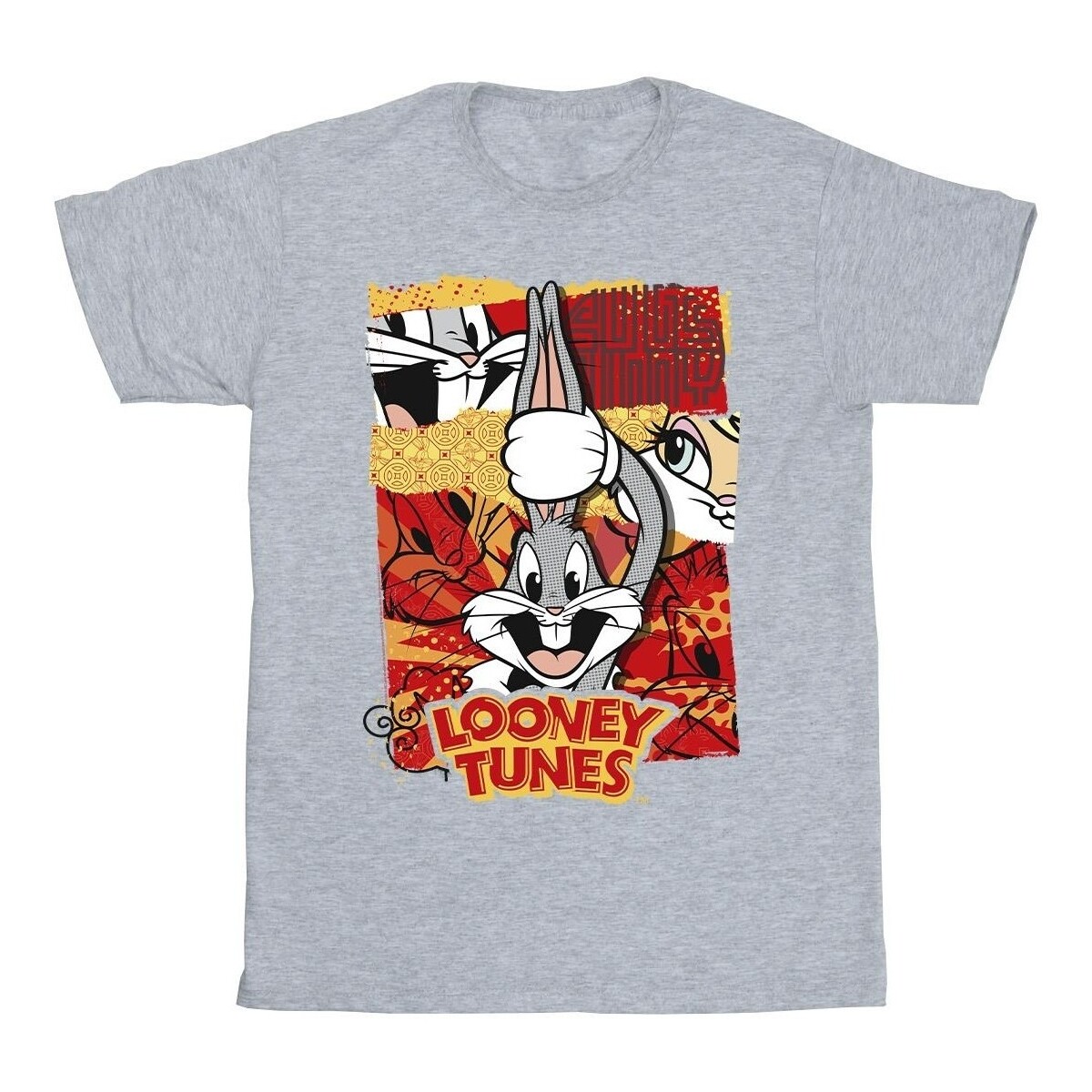 Vêtements Homme T-shirts manches longues Dessins Animés Bugs Rabbit Comic New Year Gris