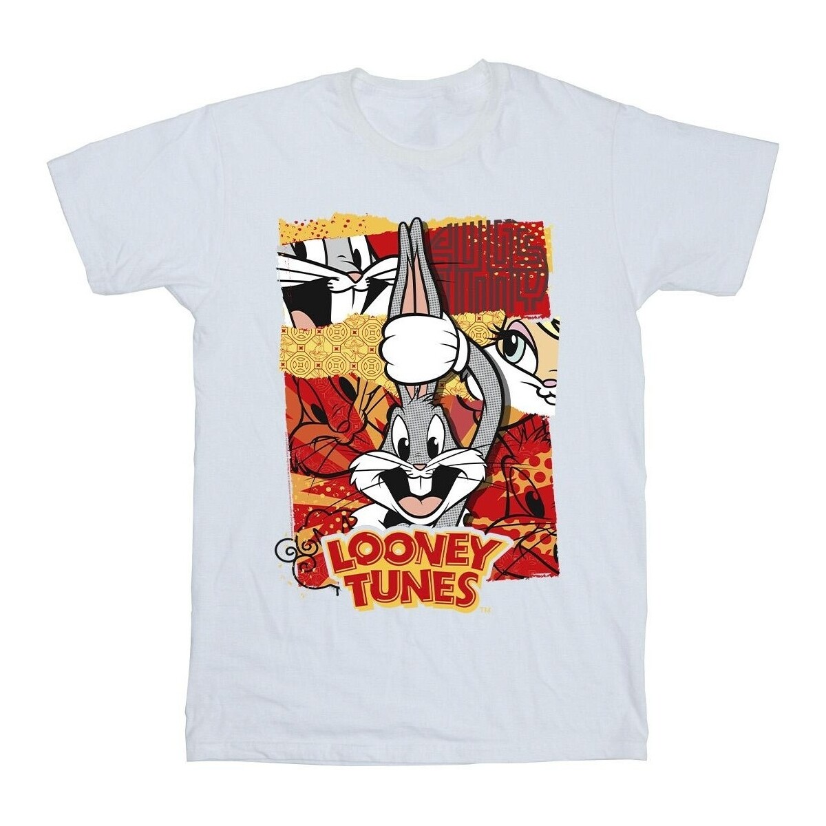 Vêtements Homme T-shirts manches longues Dessins Animés Bugs Rabbit Comic New Year Blanc