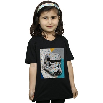 Vêtements Fille T-shirts manches longues Disney Stormtrooper Pattern Helmet Noir
