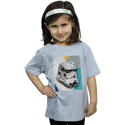 Vêtements Fille T-shirts manches longues Disney Stormtrooper Pattern Helmet Gris