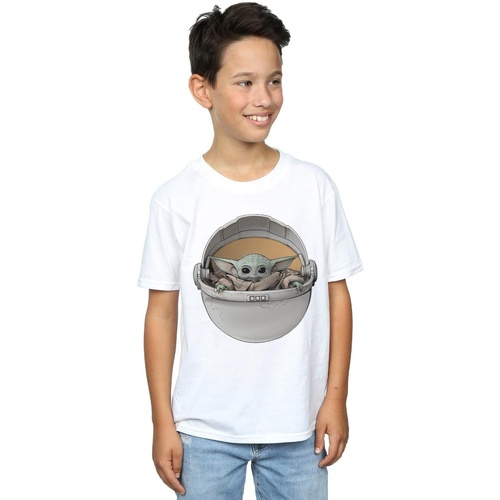 Vêtements Garçon T-shirts manches courtes Disney The Mandalorian The Child Basket Blanc