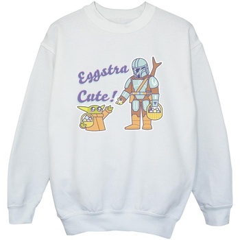 Vêtements Garçon Sweats Disney The Mandalorian Eggstra Cute Grogu Blanc