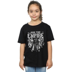 Vêtements Fille T-shirts manches longues Disney Support The Troops Noir