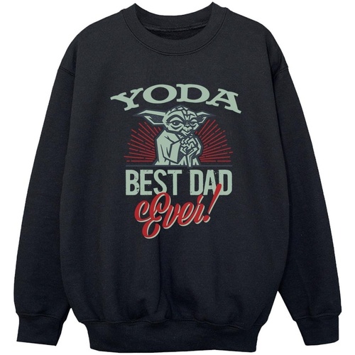 Vêtements Garçon Sweats Disney Mandalorian Yoda Dad Noir