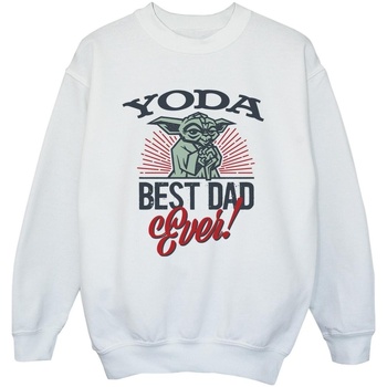 Vêtements Garçon Sweats Disney Mandalorian Yoda Dad Blanc