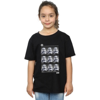 Vêtements Fille T-shirts manches longues Disney Stormtrooper Yearbook Noir