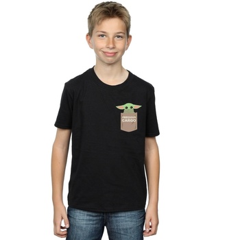 Vêtements Garçon T-shirts manches courtes Disney The Mandalorian The Child Cargo Pocket Noir
