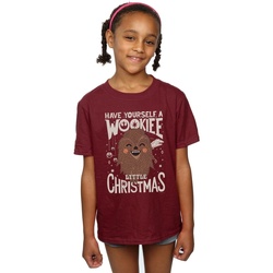 Vêtements Fille T-shirts manches longues Disney Wookiee Little Christmas Multicolore