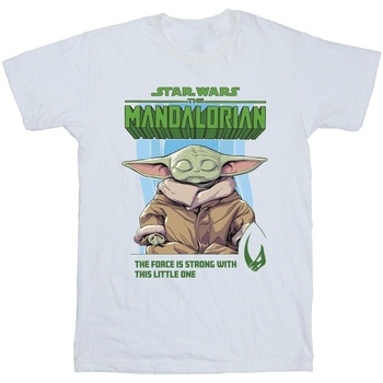 Vêtements Garçon T-shirts manches courtes Disney The Mandalorian The Force Is Strong Blanc
