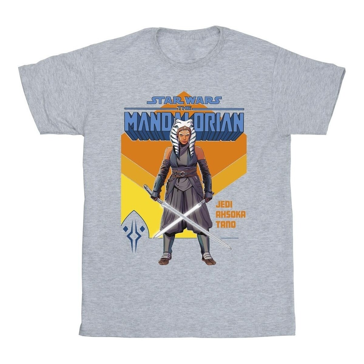 Vêtements Garçon T-shirts manches courtes Disney The Mandalorian Jedi Ahsoka Tano Gris