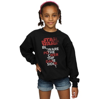 Vêtements Fille Sweats Disney The Last Jedi Power Of The Dark Side Noir