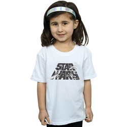 Vêtements Fille T-shirts manches longues Disney Logo Space Sketch Blanc