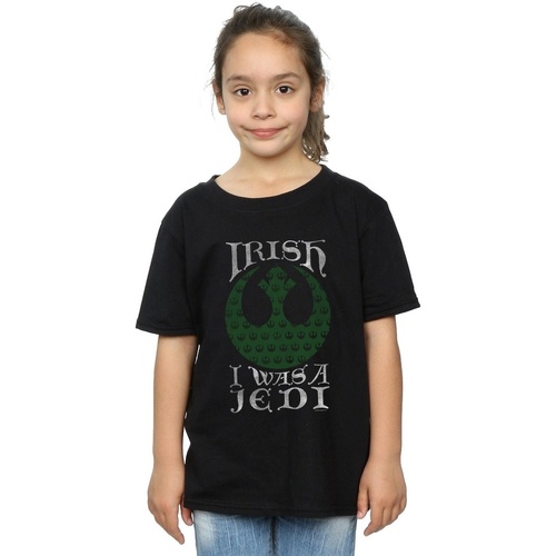 Vêtements Fille T-shirts manches longues Disney Irish I Was A Jedi Noir