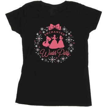 Vêtements Femme T-shirts manches longues Disney Princess Winter Party Noir