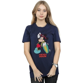 Vêtements Femme T-shirts manches longues Disney Mickey Mouse Skate Dude Bleu