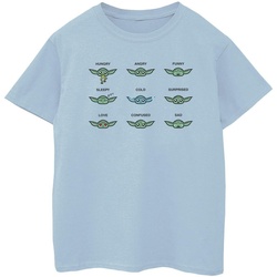 Vêtements Garçon T-shirts manches courtes Disney Mandalorian Grogu Mood Bleu