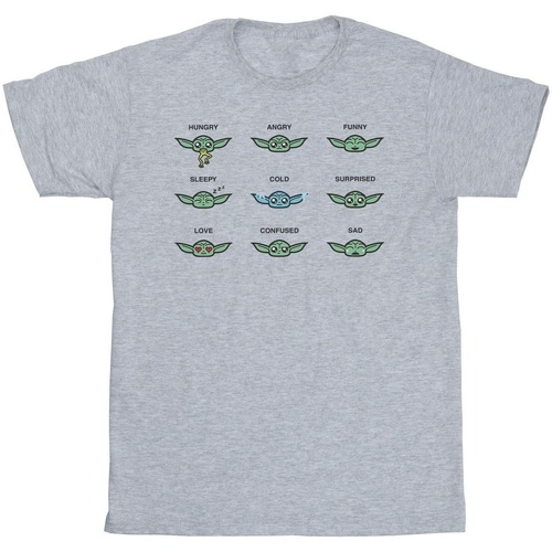 Vêtements Garçon T-shirts manches courtes Disney Mandalorian Grogu Mood Gris
