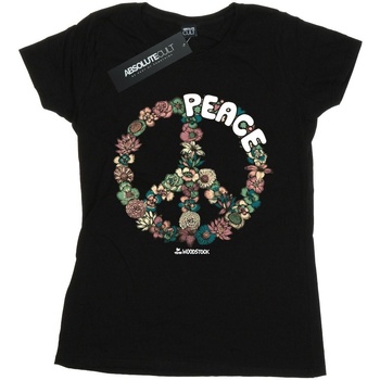 Vêtements Femme T-shirts manches longues Woodstock Floral Peace Noir