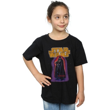 Vêtements Fille T-shirts manches longues Disney Darth Vader Vintage Noir