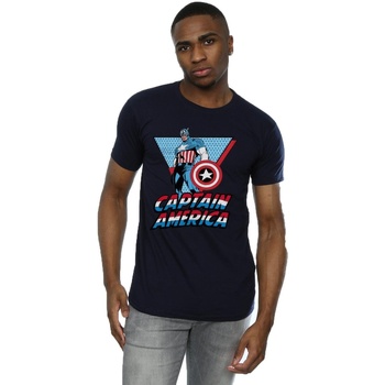 Vêtements Homme T-shirts manches longues Marvel Captain America Triangle Bleu