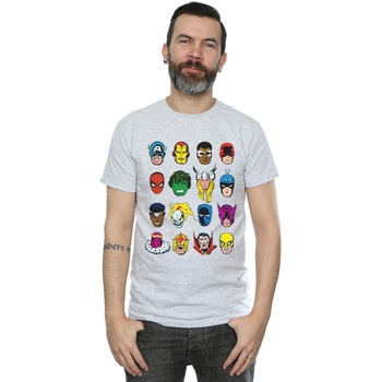 Vêtements Homme T-shirts manches longues Marvel Comics Faces Gris