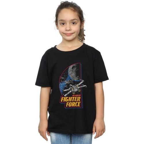Vêtements Fille T-shirts manches longues Disney Fighter Force Noir