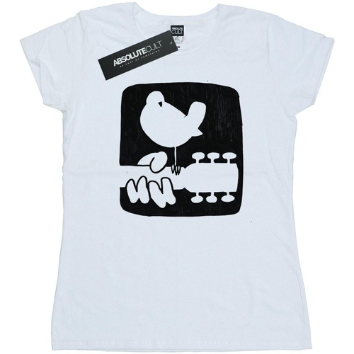 Vêtements Femme T-shirts manches longues Woodstock Guitar Logo Blanc