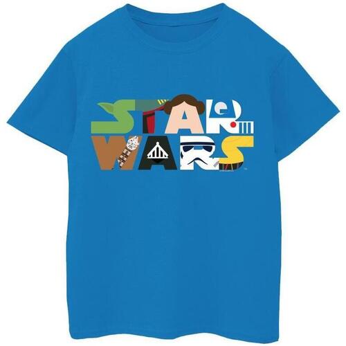 Vêtements Fille T-shirts manches longues Disney Character Logo Bleu