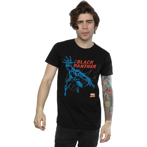 Vêtements Homme T-shirts manches longues Marvel Black Panther Noir