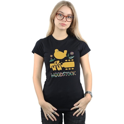 Vêtements Femme T-shirts manches longues Woodstock Bird Aztec Pattern Noir