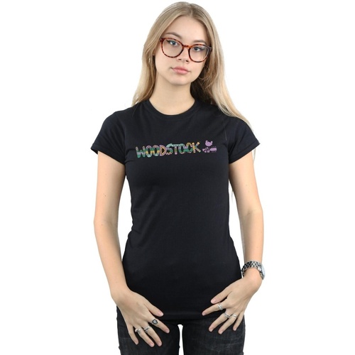 Vêtements Femme T-shirts manches longues Woodstock Aztec Logo Noir