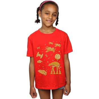 Vêtements Fille T-shirts manches longues Disney Gingerbread Battle Rouge