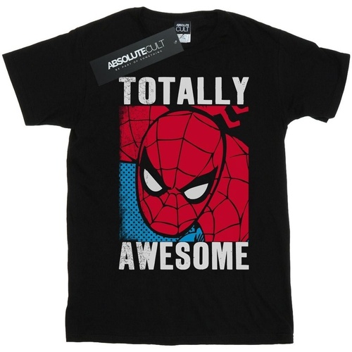 Vêtements Homme T-shirts manches longues Marvel Spider-Man Totally Awesome Noir