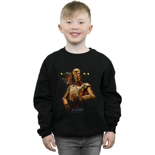 Vêtements Garçon Sweats Disney The Rise Of Skywalker C-3PO And Babu Frik Noir