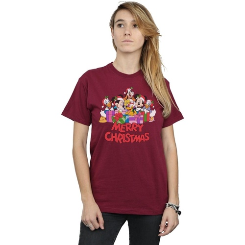 Vêtements Femme T-shirts manches longues Disney Mickey Mouse And Friends Christmas Multicolore