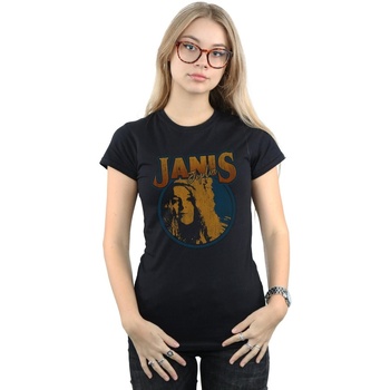 Vêtements Femme T-shirts manches longues Janis Joplin Distressed Circle Noir