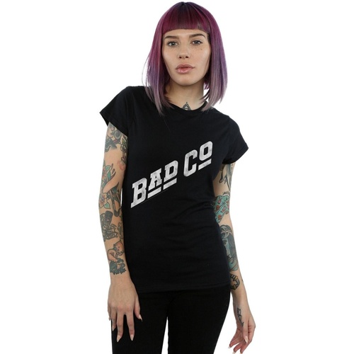 Vêtements Femme T-shirts manches longues Bad Company Distressed Logo Noir