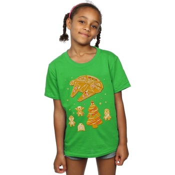 Vêtements Fille T-shirts manches longues Disney Gingerbread Rebels Vert