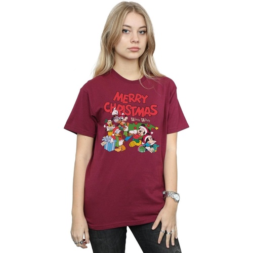Vêtements Femme T-shirts manches longues Disney Mickey And Friends Winter Wishes Multicolore