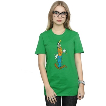 Vêtements Femme T-shirts manches longues Disney Goofy Christmas Lights Vert