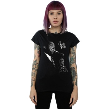 Vêtements Femme T-shirts manches longues Charlie Parker Playing Saxophone Noir