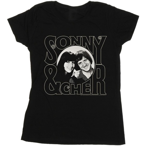 Vêtements Femme T-shirts manches longues Sonny & Cher Circle Photo Noir