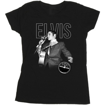 Vêtements Femme T-shirts manches longues Elvis Logo Portrait Noir