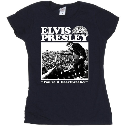 Vêtements Femme T-shirts manches longues Elvis A Heartbreaker Bleu