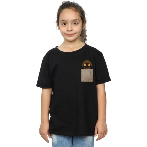 Vêtements Fille T-shirts manches longues Disney Jawa Pocket Print Noir