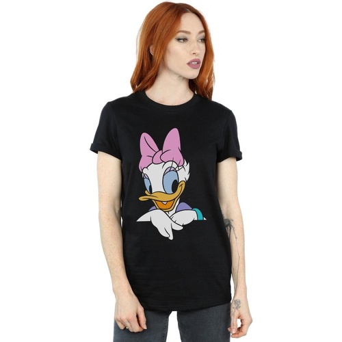 Vêtements Femme T-shirts manches longues Disney Daisy Duck Big Portrait Noir