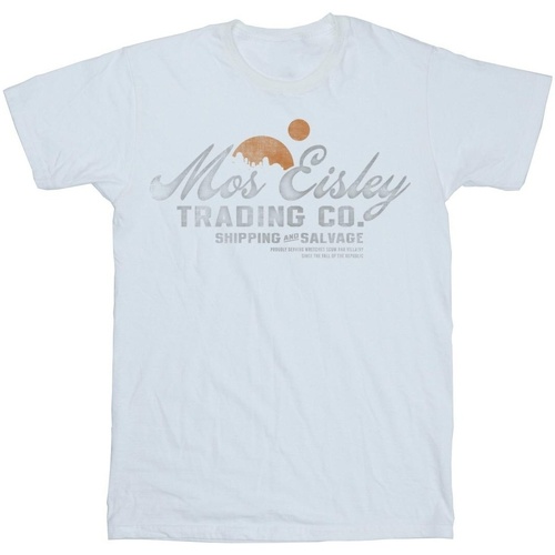Vêtements Fille T-shirts manches longues Disney Mos Eisley Trading Co Blanc