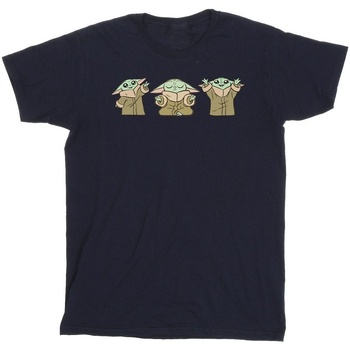 Vêtements Garçon T-shirts manches courtes Disney The Mandalorian Grogu Poses Bleu